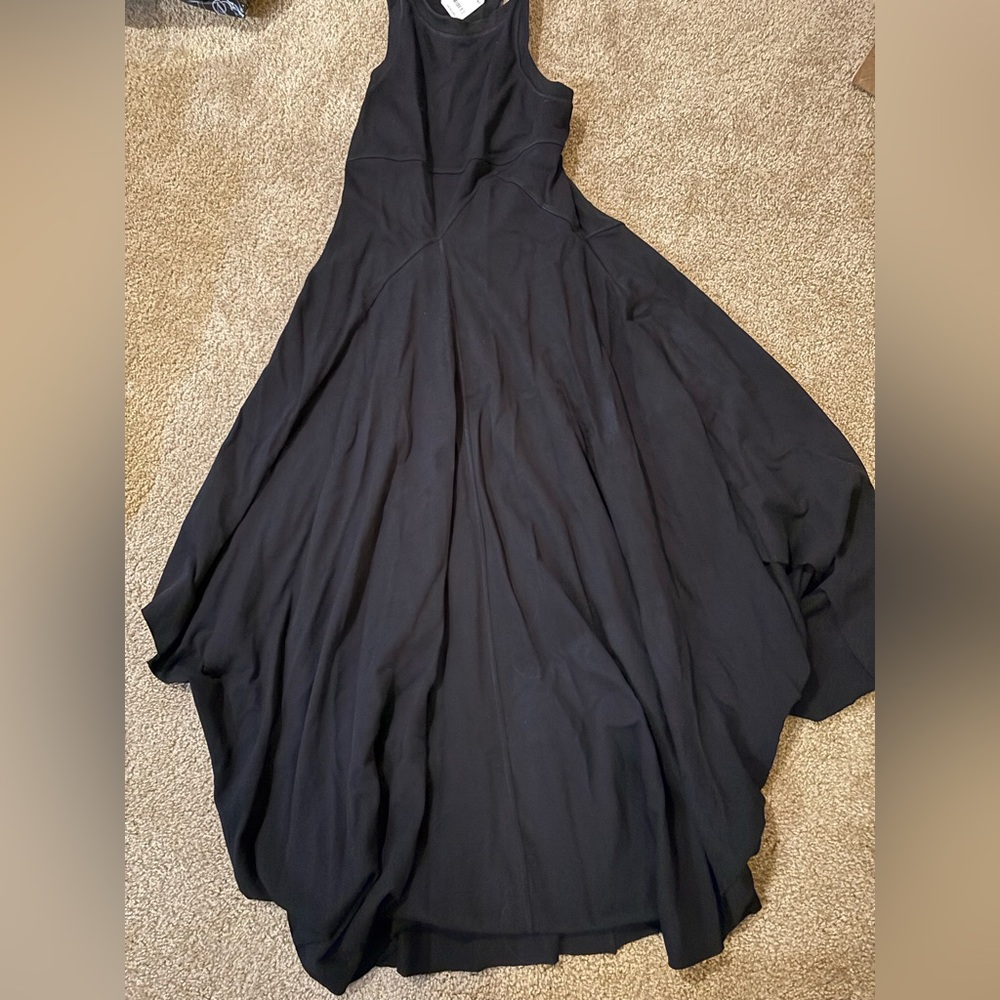 Free People “Main Street MIDI” dress in black, size medium, NWT